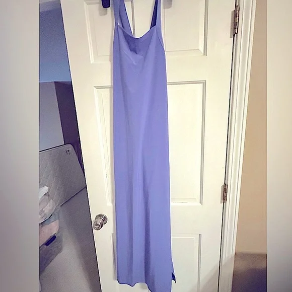 Athleta Arrival Periwinkle UPF 50+ Maxi Side Slit Pocket Dress XS NWT - Picture 3 of 9